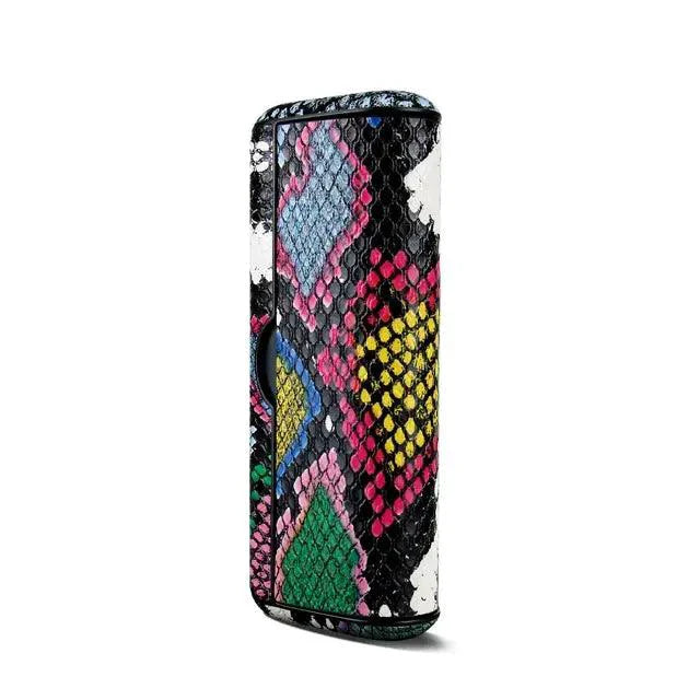 Étui en cuir à motif serpent pour appareils électroniques