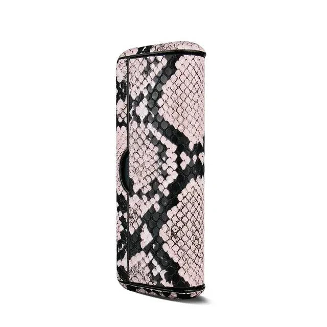 Étui en cuir à motif serpent pour appareils électroniques