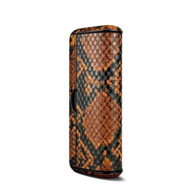 Étui en cuir à motif serpent pour appareils électroniques