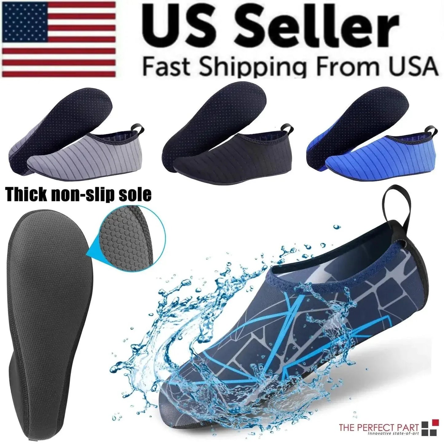 AquaFlex Unisex Quick-Dry Water Shoes for Beach and Yoga