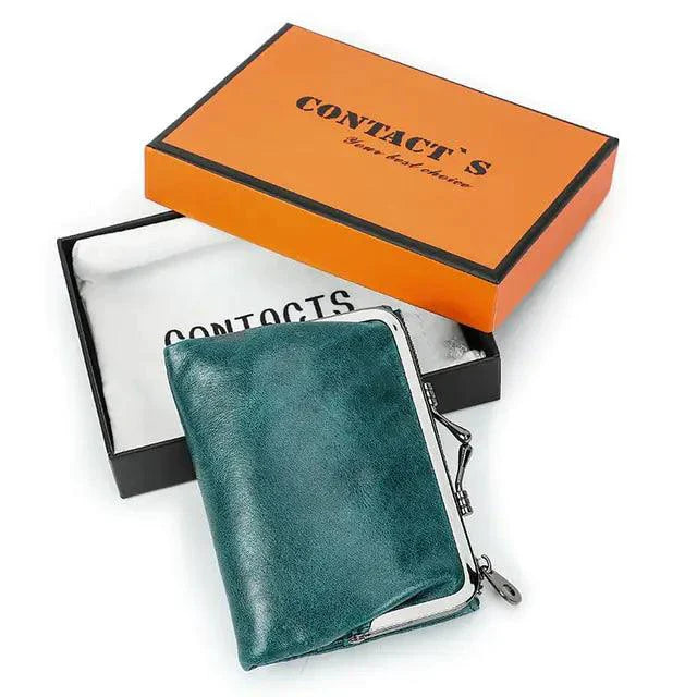 Portefeuille en cuir véritable pour femmes - Élégant et fonctionnel
