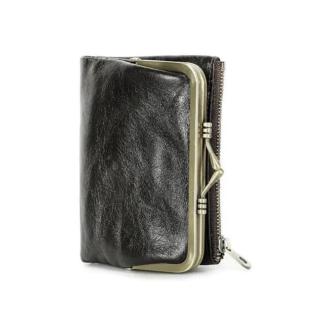 Portefeuille en cuir véritable pour femmes - Élégant et fonctionnel