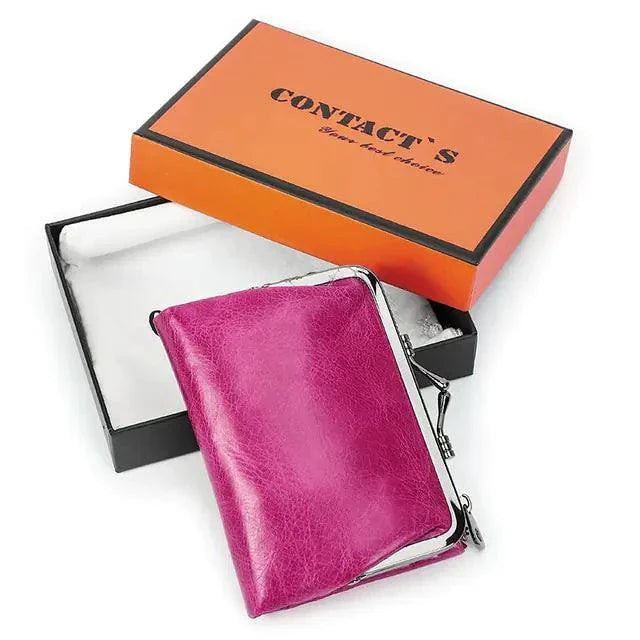 Portefeuille en cuir véritable pour femmes - Élégant et fonctionnel