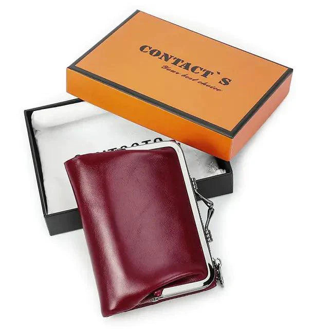 Portefeuille en cuir véritable pour femmes - Élégant et fonctionnel