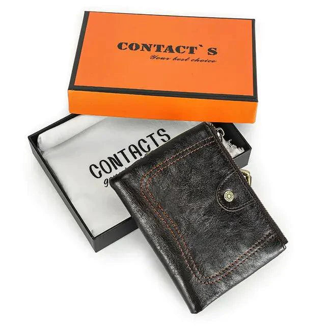 Portefeuille en cuir véritable pour femmes - Élégant et fonctionnel