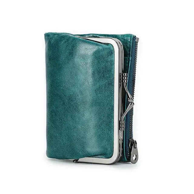 Portefeuille en cuir véritable pour femmes - Élégant et fonctionnel