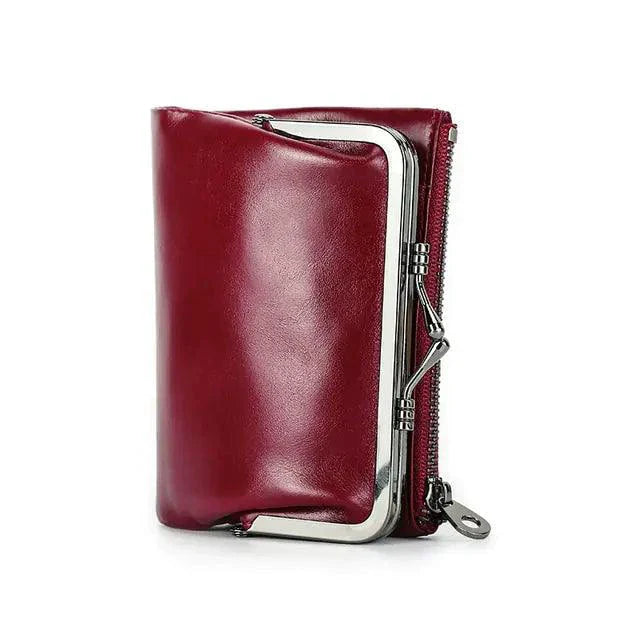 Portefeuille en cuir véritable pour femmes - Élégant et fonctionnel