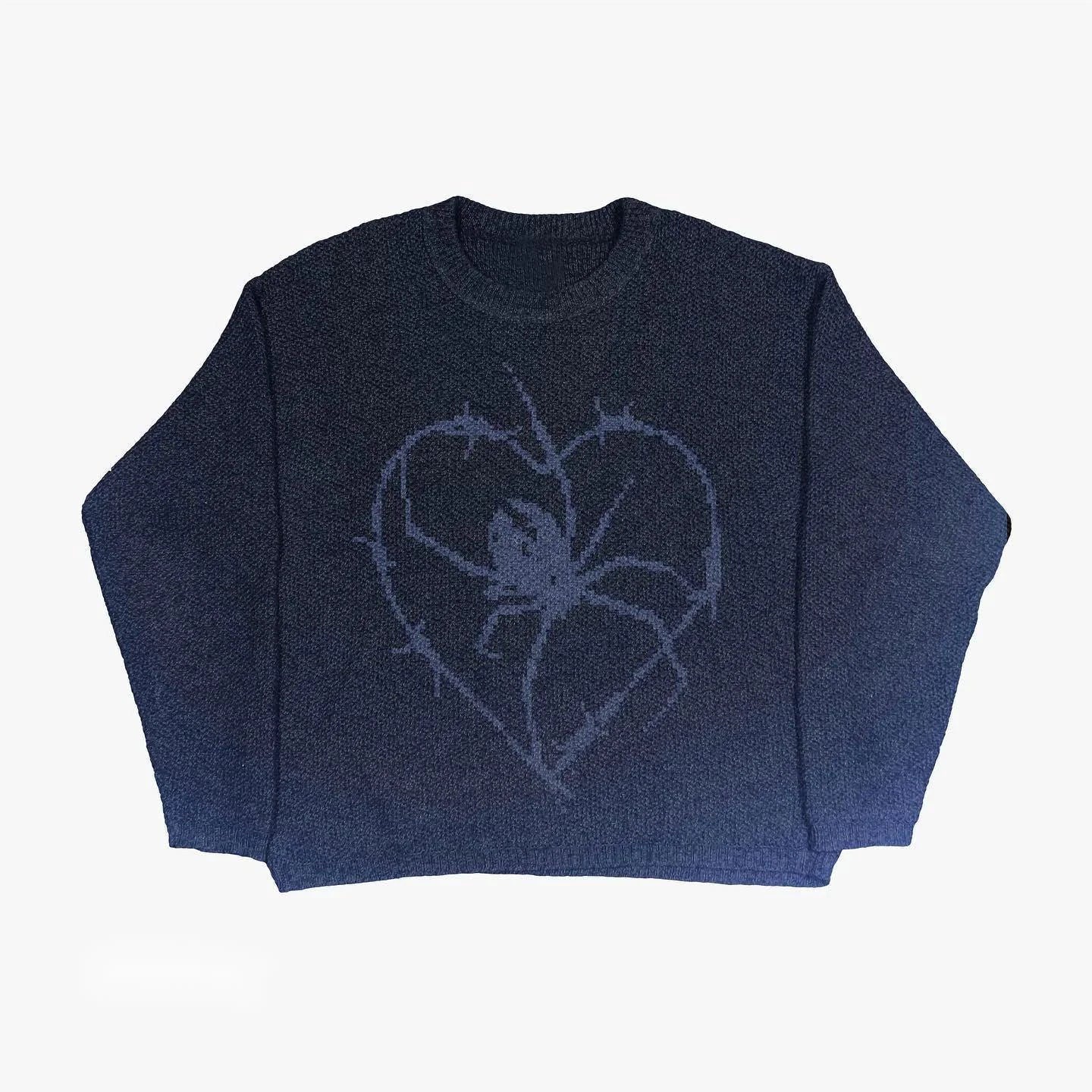 Gothic-Inspired Women's Pullover Sweater for Autumn & Winter