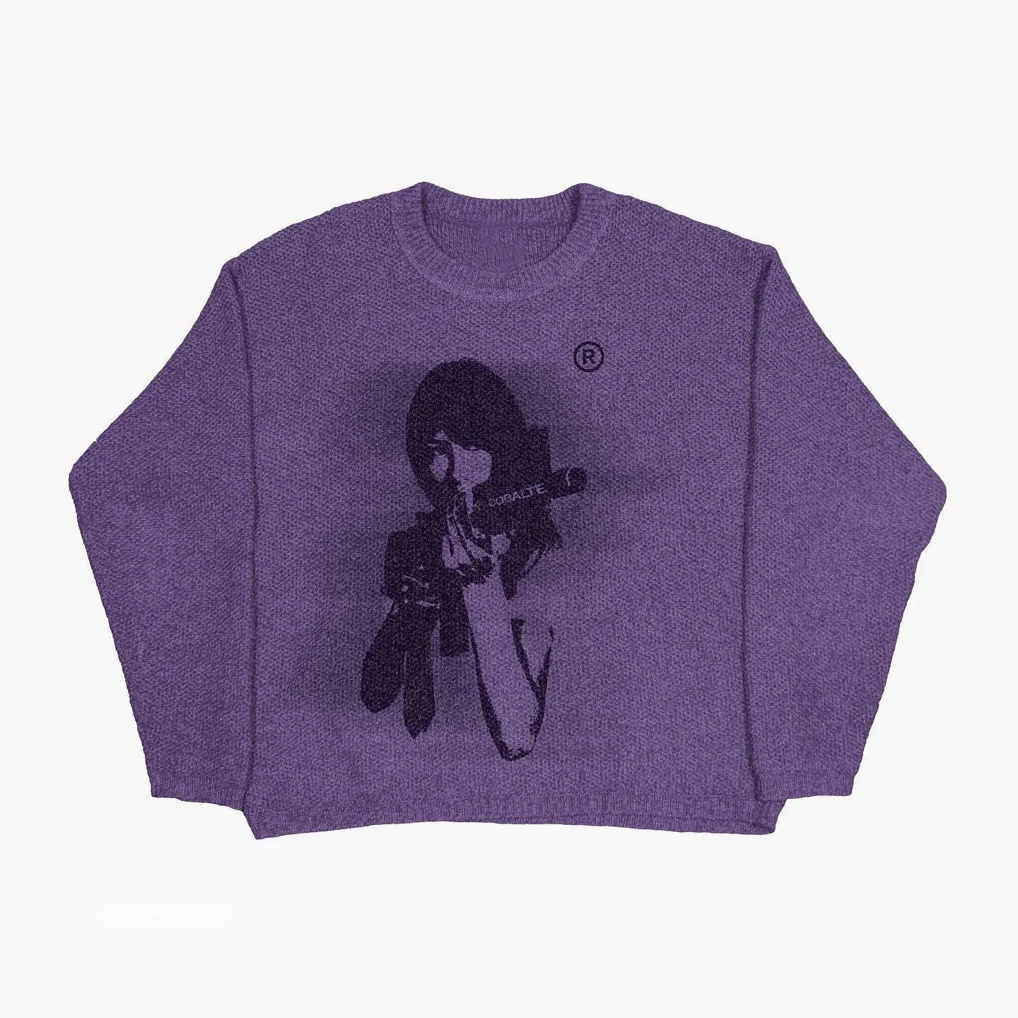 Gothic-Inspired Women's Pullover Sweater for Autumn & Winter