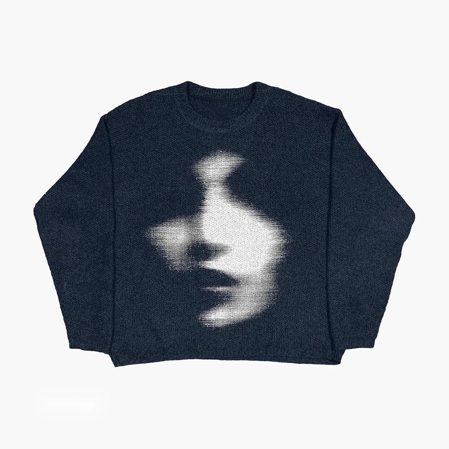 Gothic-Inspired Women's Pullover Sweater for Autumn & Winter