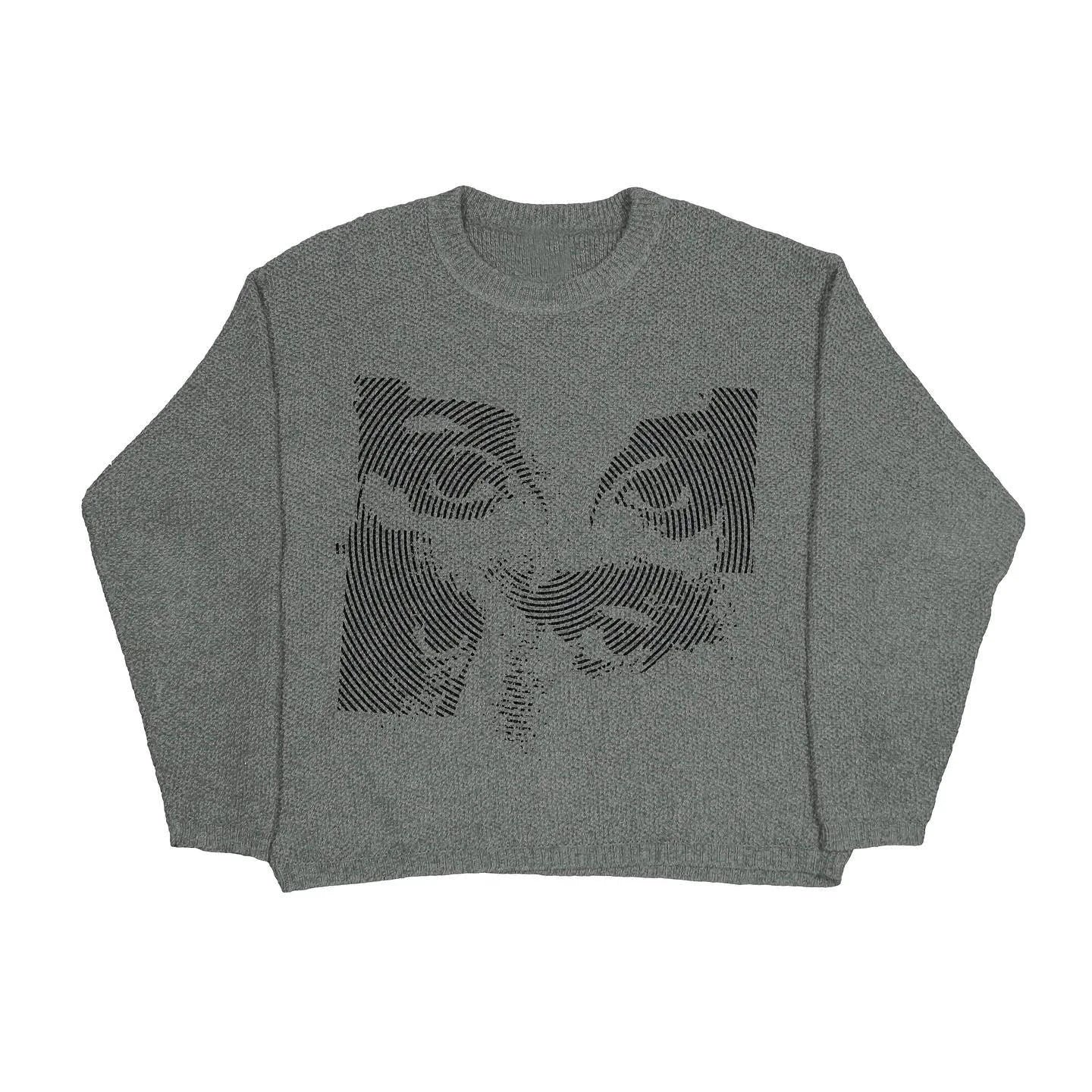 Gothic-Inspired Women's Pullover Sweater for Autumn & Winter