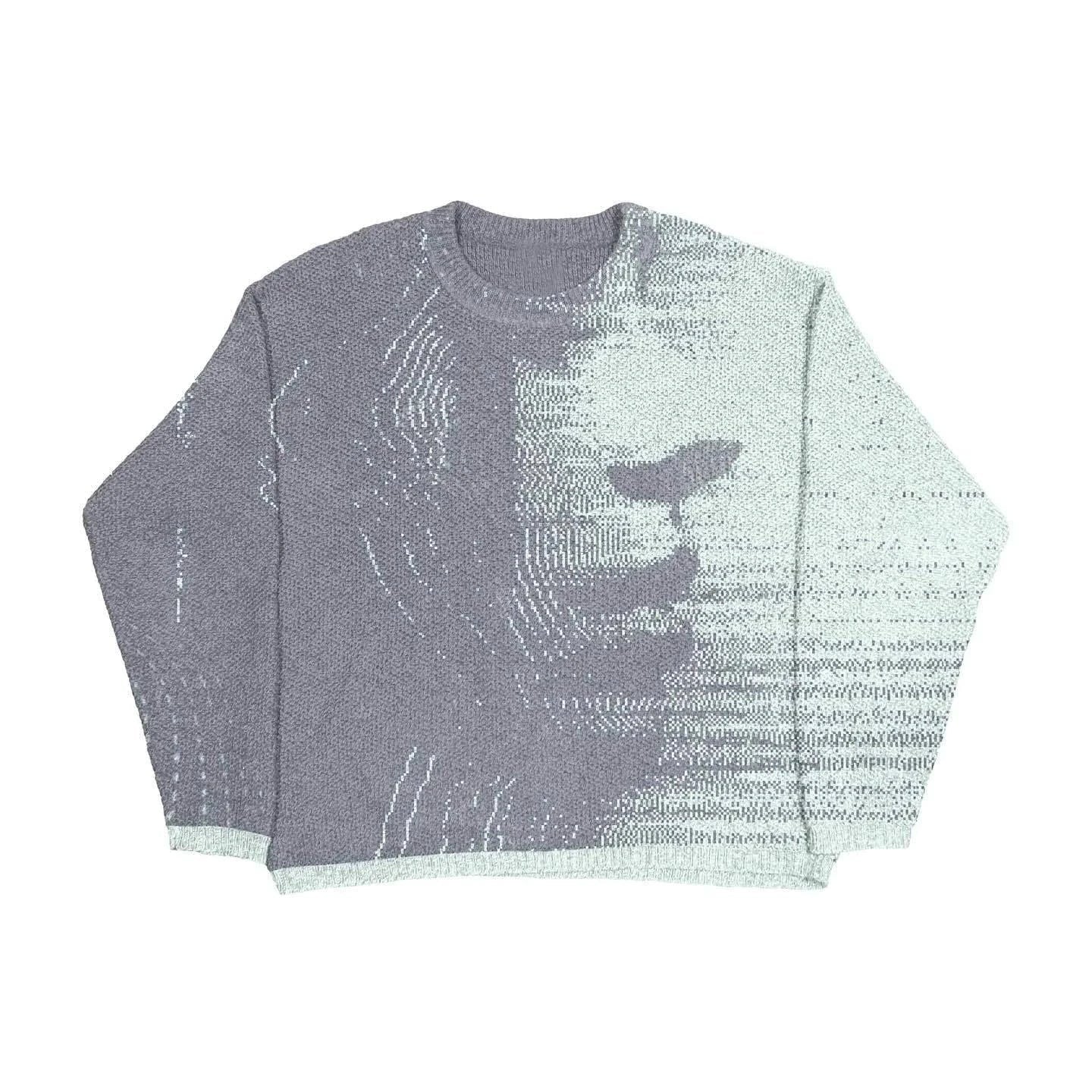 Gothic-Inspired Women's Pullover Sweater for Autumn & Winter
