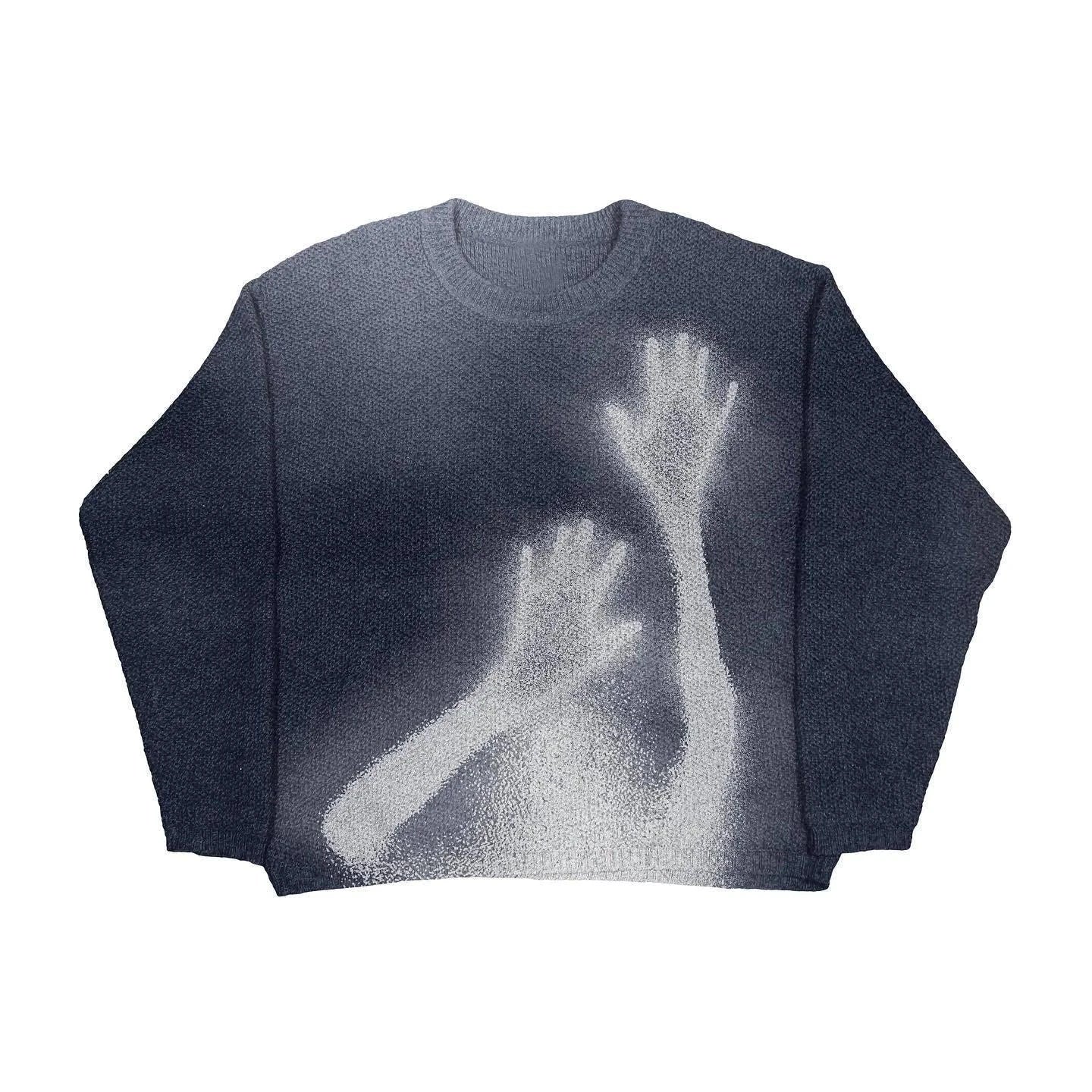 Gothic-Inspired Women's Pullover Sweater for Autumn & Winter