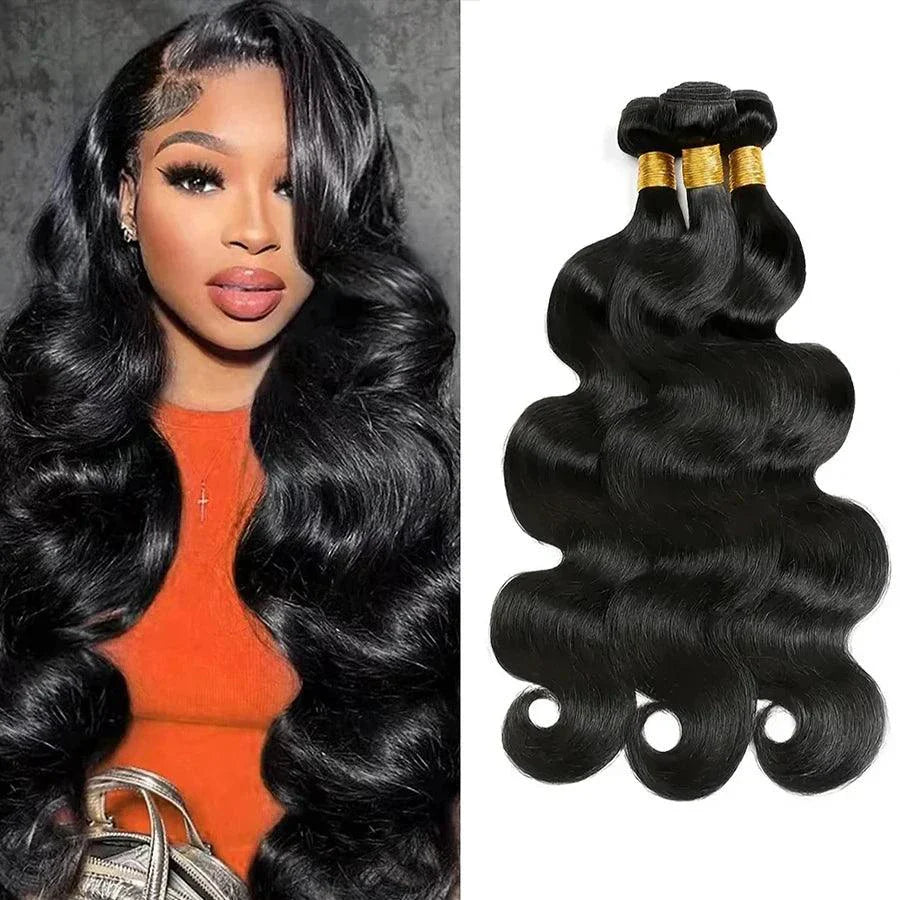 Paquetes de Cabello Ondulado Brasileño - Extensiones de Cabello 100% Humano