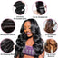 Paquetes de Cabello Ondulado Brasileño - Extensiones de Cabello 100% Humano