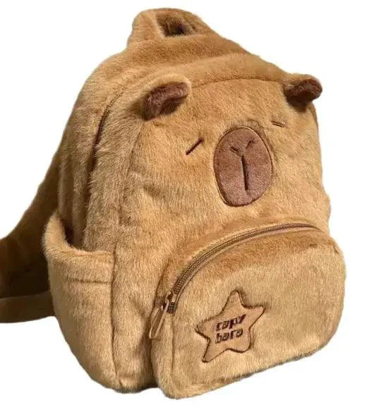Capybara Cuddle Backpack - Adorable Plush Design
