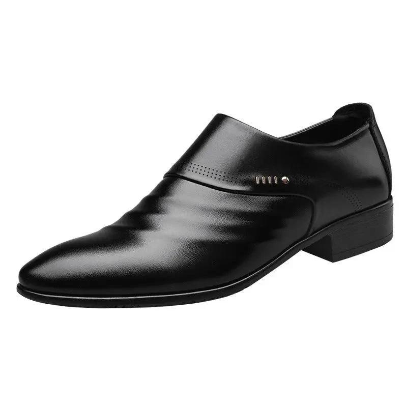 Zapatos de Cuero de Punta Casual para Hombre