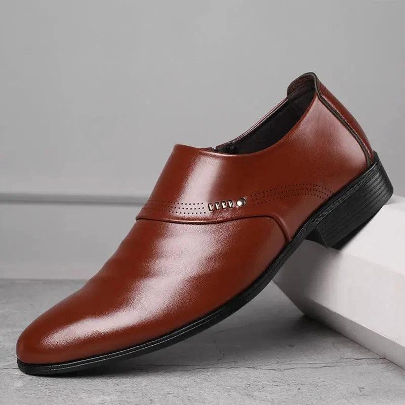 Zapatos de Cuero de Punta Casual para Hombre