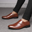 Zapatos de Cuero de Punta Casual para Hombre