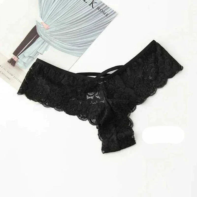 Pack de 4 Pantalones de Encaje G-String Chic para Mujeres