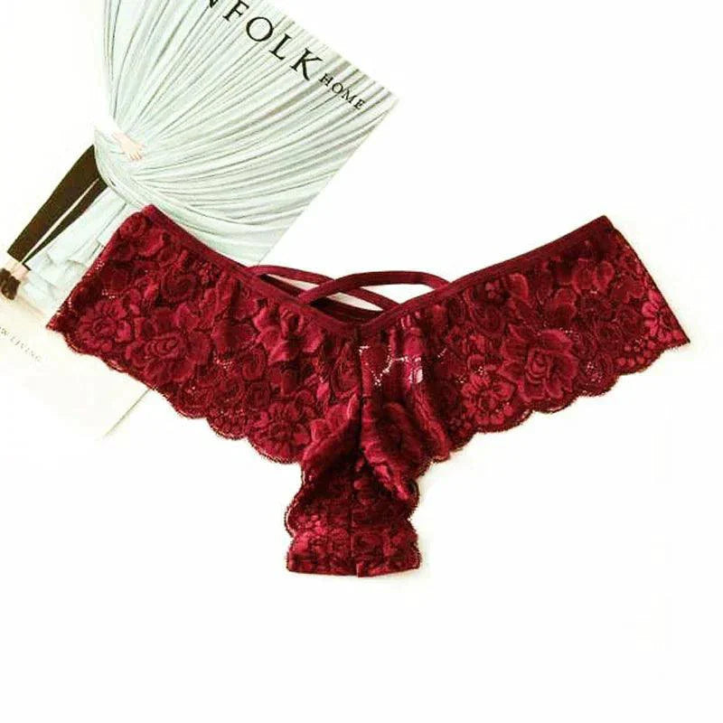 Pack de 4 Pantalones de Encaje G-String Chic para Mujeres