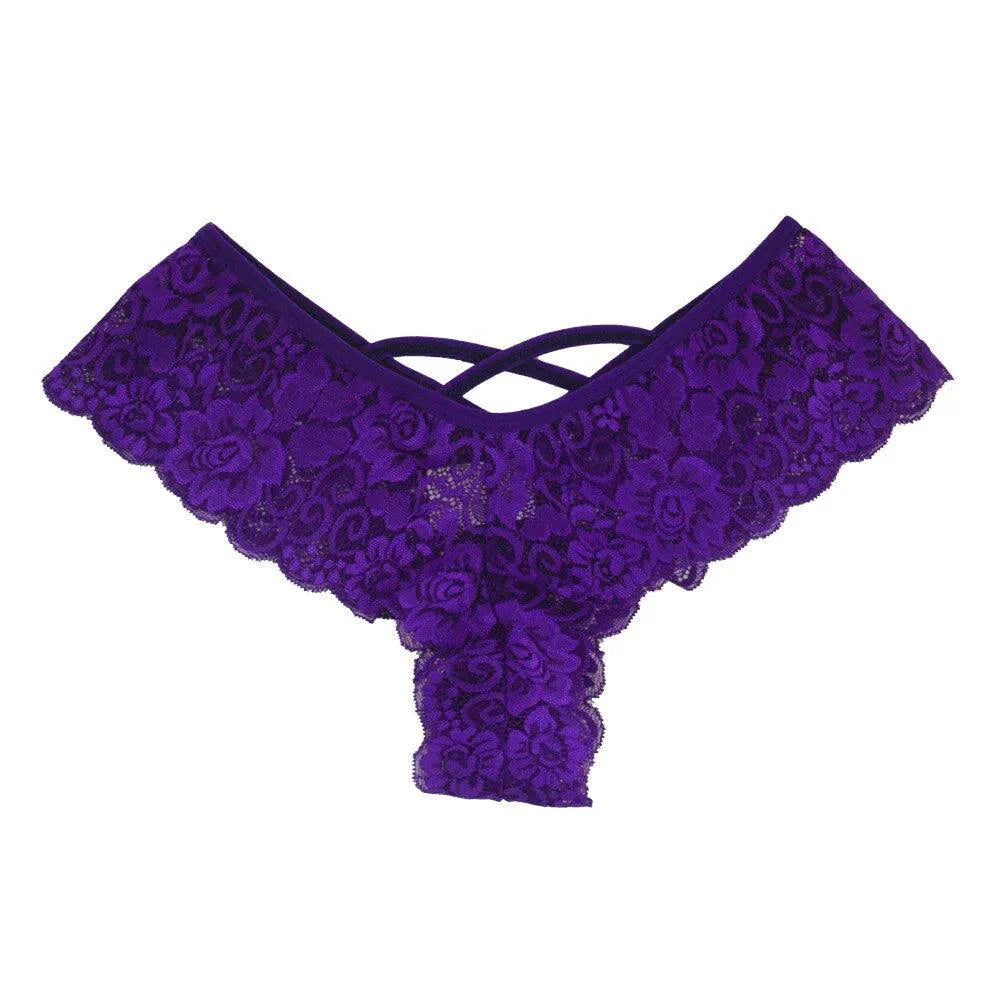 Pack de 4 Pantalones de Encaje G-String Chic para Mujeres