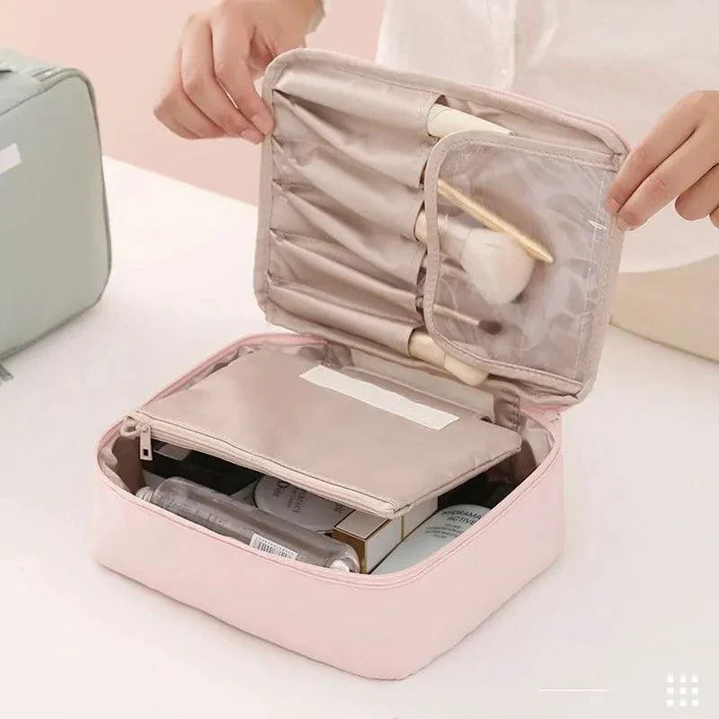 Organizador de Bolsa de Belleza Chic - Almacenamiento de Maquillaje Amigable para Viajes