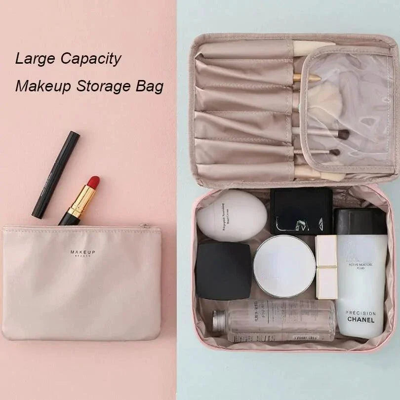 Organizador de Bolsa de Belleza Chic - Almacenamiento de Maquillaje Amigable para Viajes