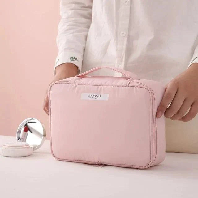 Organizador de Bolsa de Belleza Chic - Almacenamiento de Maquillaje Amigable para Viajes