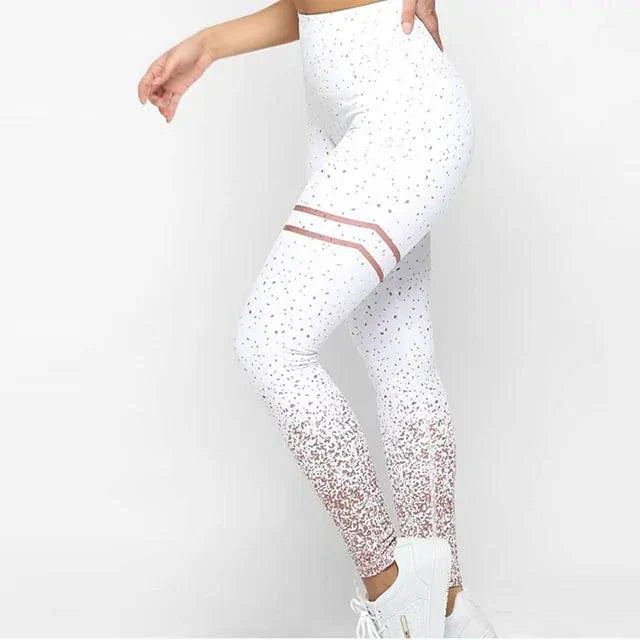 Leggings Chic con Estampado Dorado