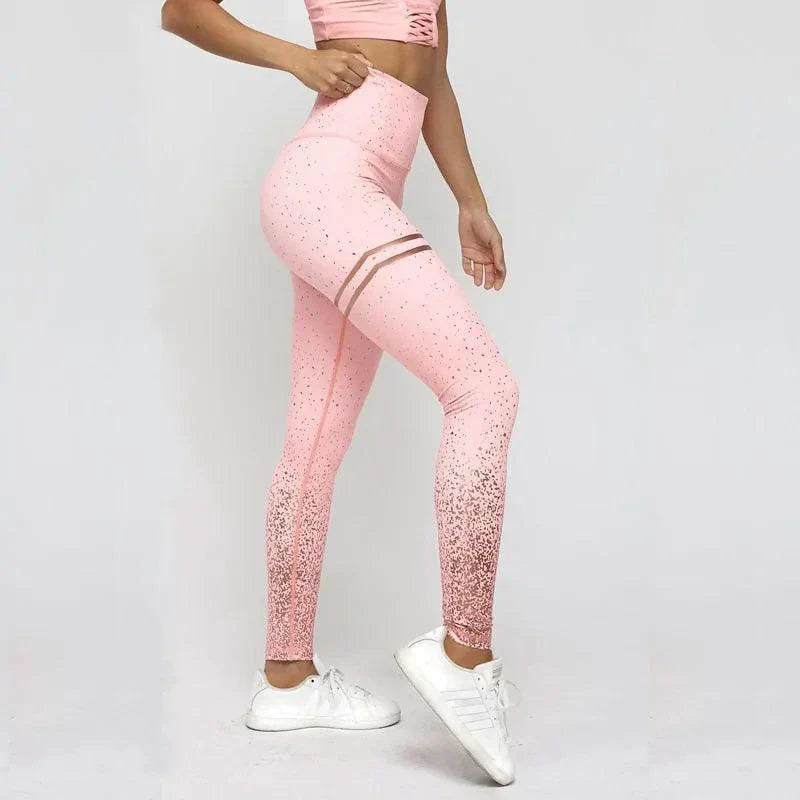 Leggings Chic con Estampado Dorado