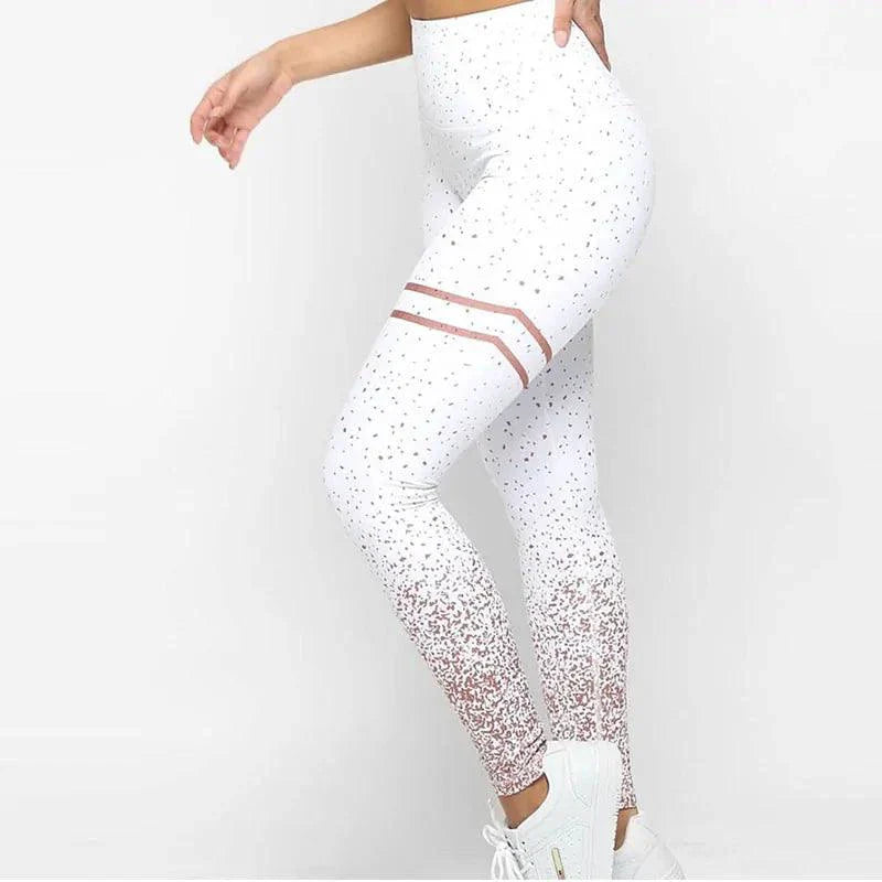 Leggings Chic con Estampado Dorado