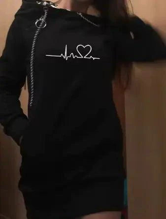 Vestido Sudadera con Capucha Chic