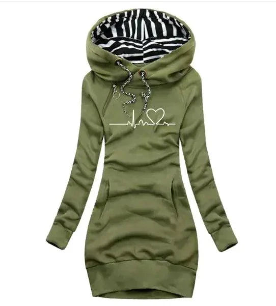 Vestido Sudadera con Capucha Chic
