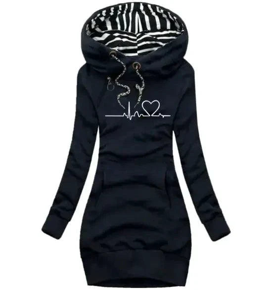 Vestido Sudadera con Capucha Chic