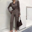 Conjunto de Punto con Cuello Chic