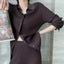 Conjunto de Punto con Cuello Chic