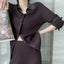 Conjunto de Punto con Cuello Chic