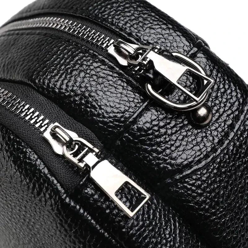 Sac circulaire en cuir chic