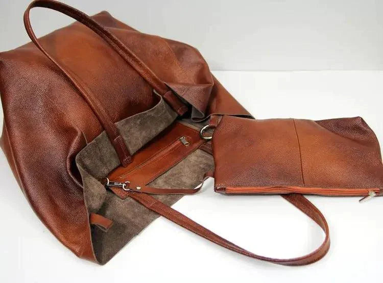 Chic Leather Tote Handbag - Elegant & Versatile