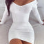 Robe en Tricot Chic à Épaules Dégagées - Élégance Effortless pour Toutes les Occasions