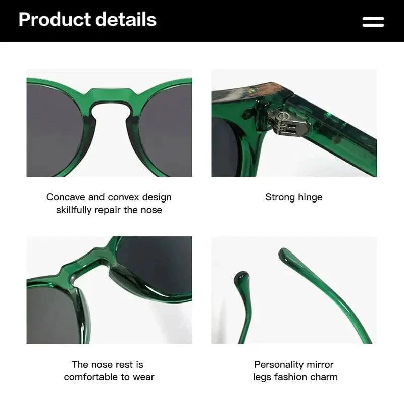 Lunettes de soleil rondes chic avec protection UV