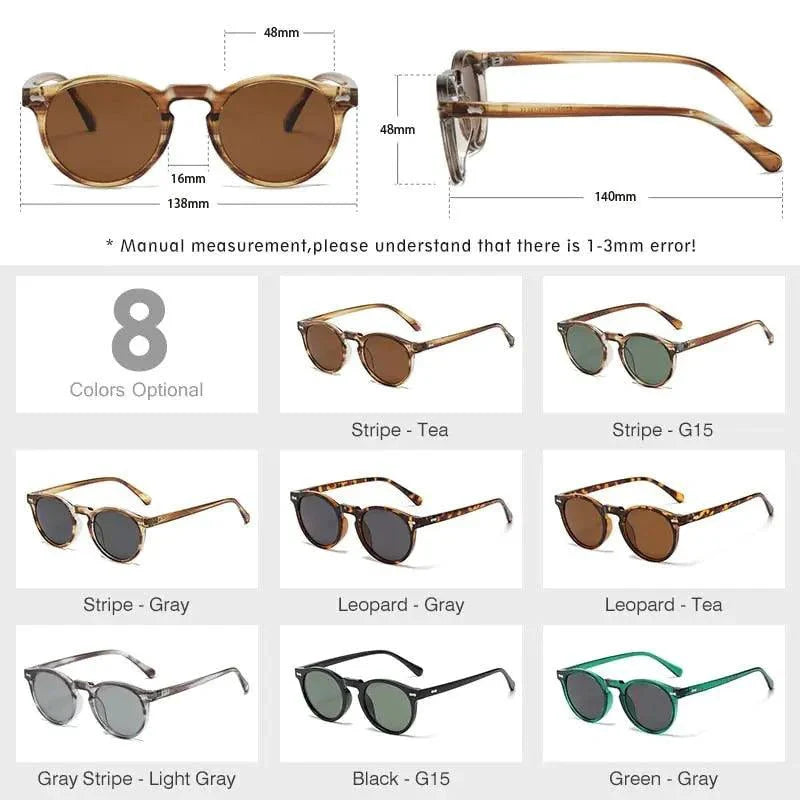 Lunettes de soleil rondes chic avec protection UV