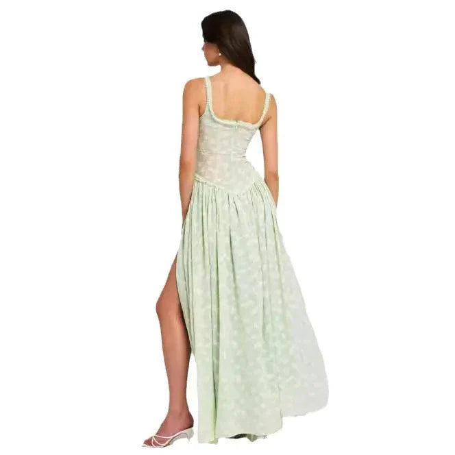Robe d'été en dentelle à décolleté en V chic