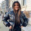 Bombers en cuir PU d'hiver chic