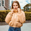 Bombers en cuir PU d'hiver chic