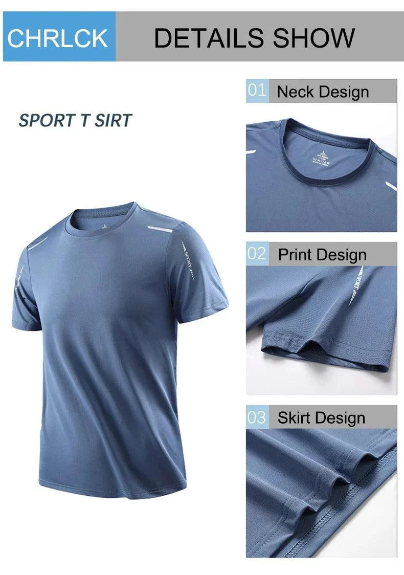 Camiseta de Correr de Secado Rápido para Hombre CHRLCK - Esencial Transpirable de Verano