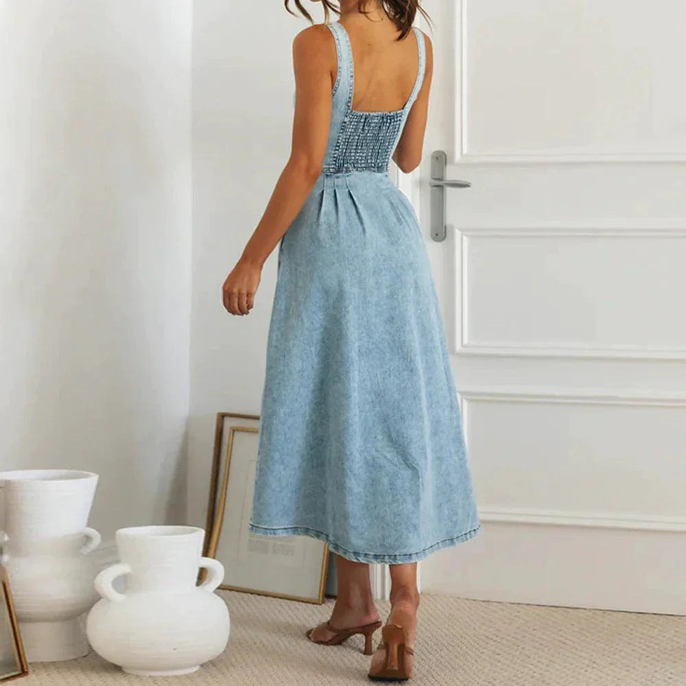 Robe Midi en Denim CitySleek