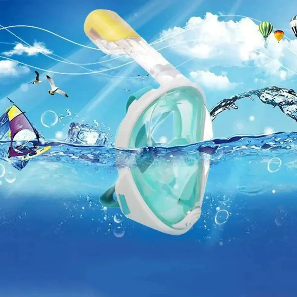 ClearView Full Face Snorkel Mask - 180° Vision & Anti-Fog