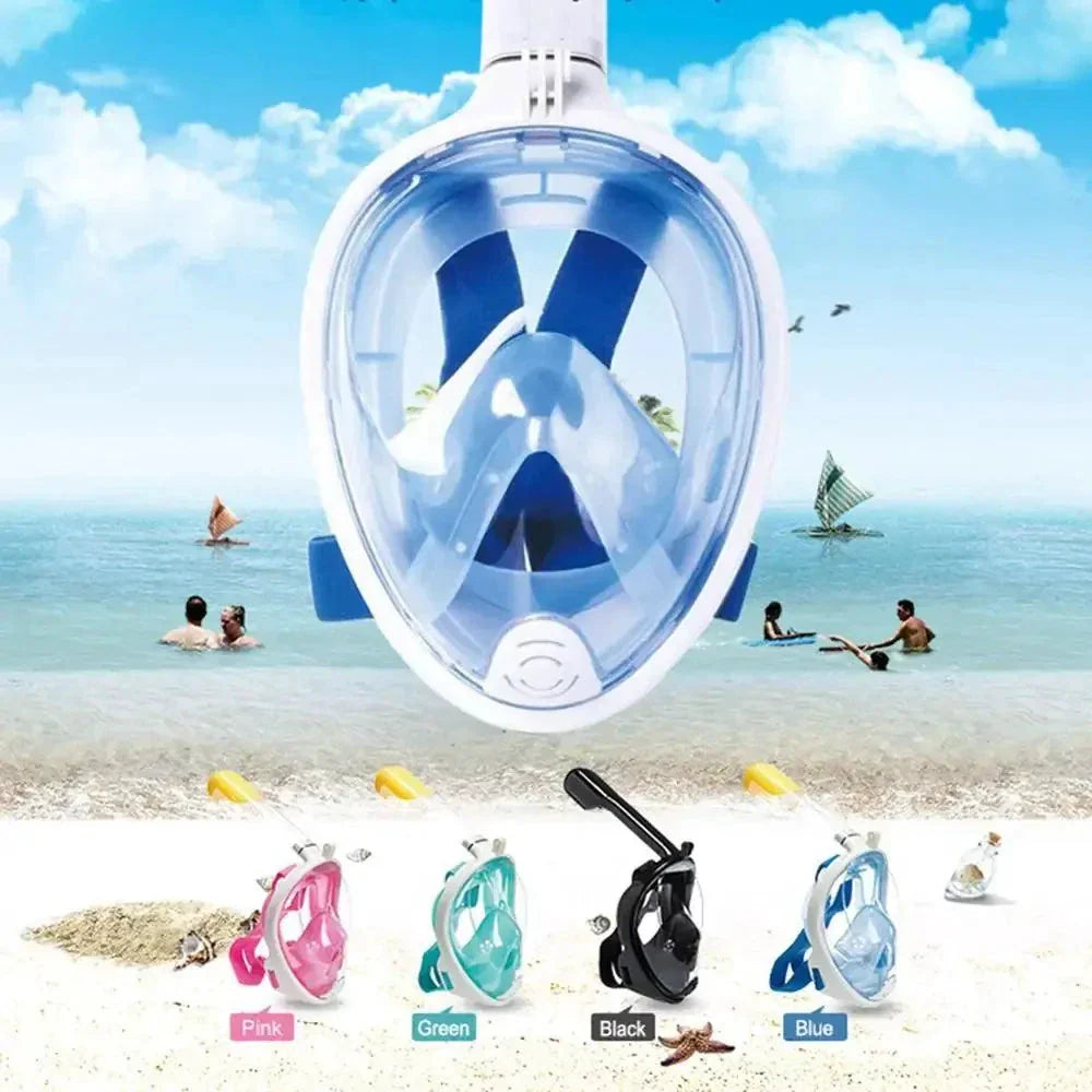 ClearView Full Face Snorkel Mask - 180° Vision & Anti-Fog